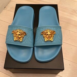 Versace pool slides, 37